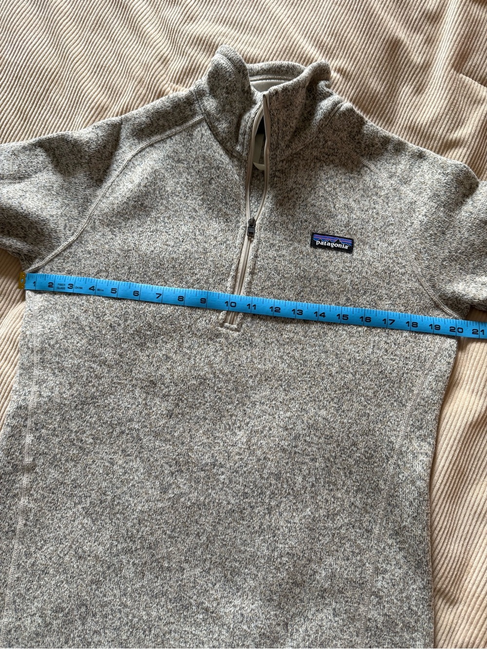 Patagonia Women’s Better Sweater 1/4 Zip Fleece Pullover Birch White Medium - Picture 13 of 14